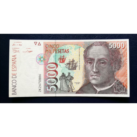 Billete de 5.000 pesetas 1992