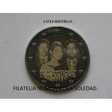 2 € LUXEMBURGO 2012 GUILLERMO Y ESTEFANÍA