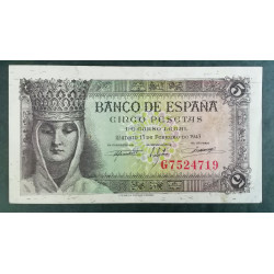 BILLETE DE 5 PESETA DE 1943