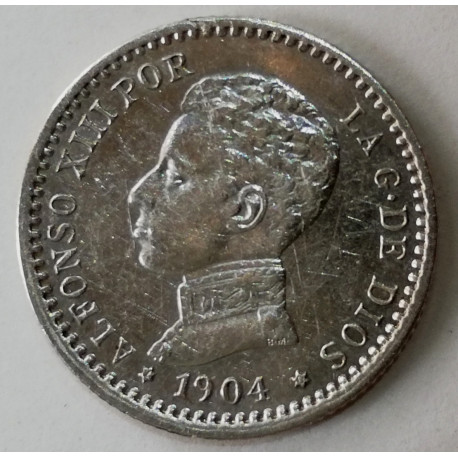 50 céntimos de Alfonso XIII de 1904*4