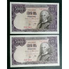 PAR CORRELATIVO 5000 PESETAS CARLOS III