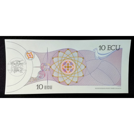 BILLETE DE 10 ECUS EXPO 92