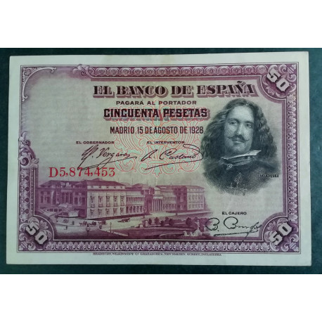 50 PESETAS 15 AGOSTO 1928