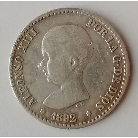 50 CENTIMOS ALFONSO XIII 1892*92