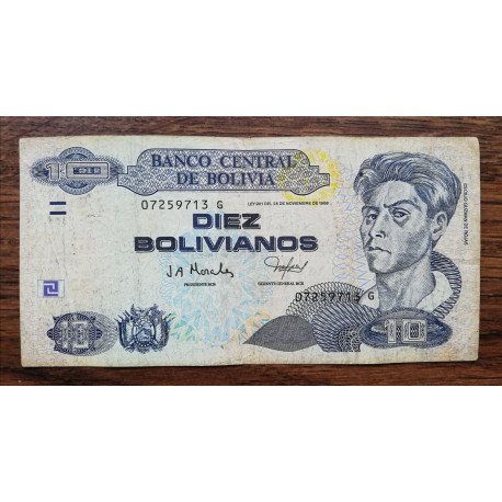 10 bolivianos 1976