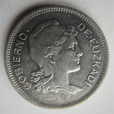 1 peseta Euskadi 1937 niquel