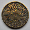 1 PESETA DE COBRE FRANCO 1944