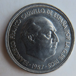 5 PESETAS FRANCO 1957 *58