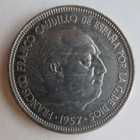 5 PESETAS FRANCO 1957 *59
