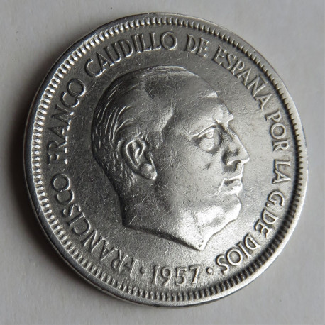 5 PESETAS FRANCO 1957 *65