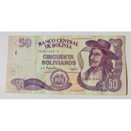 50 BOLIVIANOS 1986