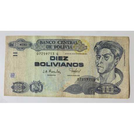 10 Bolivianos de 1986