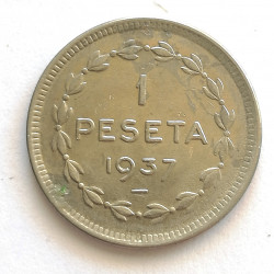1 peseta Euskadi 1937 niquel