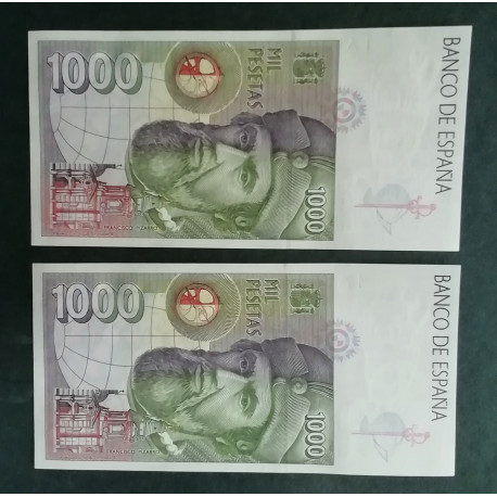 pareja 1.000 pesetas F. Pizarro1992