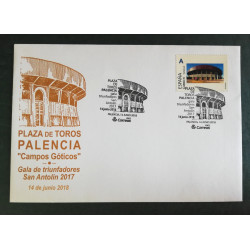 Sobre matasello y sello Plaza de Toros de Palencia