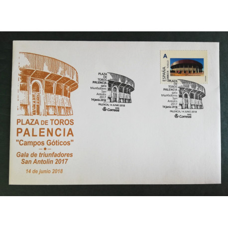 Sobre matasello y sello Plaza de Toros de Palencia