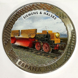 Album y 5 monedas de trenes