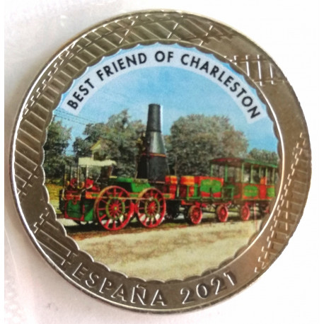 Album y 5 monedas de trenes