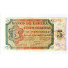 5 pesetas del 10 de agosto 1938