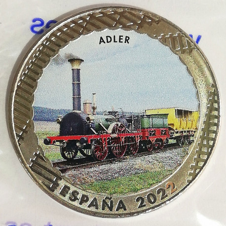 Album y 5 monedas de trenes