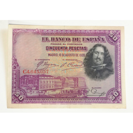 50 PESETAS 15 AGOSTO 1928