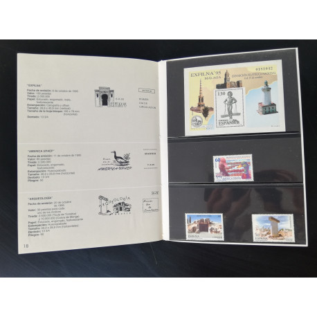 LIBRO FILATELICO CON SELLOS 1996 ESPAÑA Y ANDORRA
