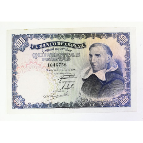 Pareja de billetes 500 pts 1935