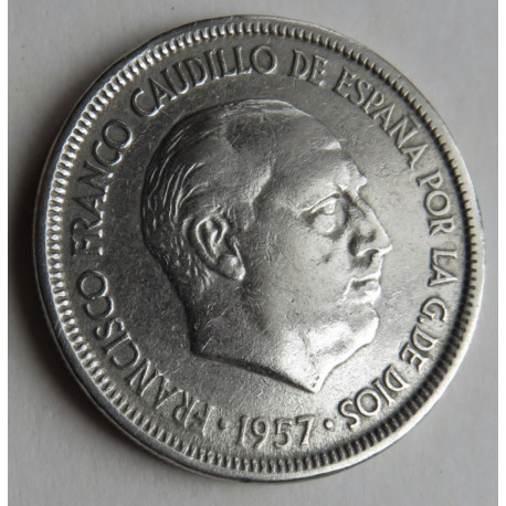 5 PESETAS FRANCO 1957 *66