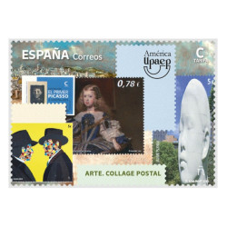 America UPAEP Arte collage postal 2022
