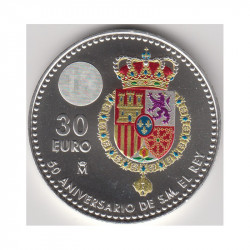 30 Euro - 50 Aniversario de S.M. el Rey Don Felipe VI 2018