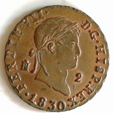 2 Maravedis Fernando VII 1830
