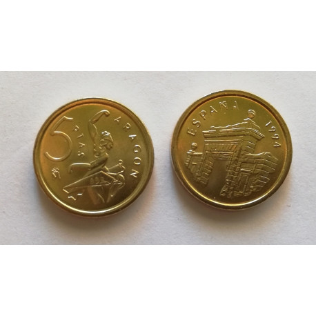 5 PESETAS 1994 ARAGÓN