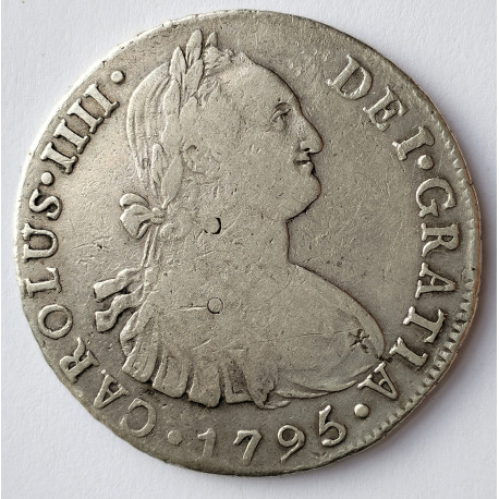 8 reales Carlos IV de Lima 1795