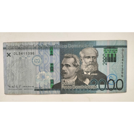 República Dominicana 2000 pesos 2019