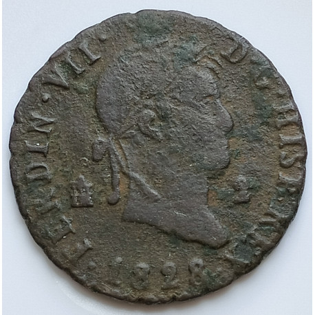 2 maravedís de Fernando VII Segovia 1828