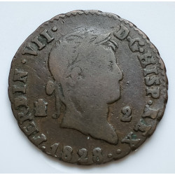 2 maravedís Fernando VII 1828