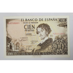 billete 100 pesetas 19 Noviembre 1965 Becquer