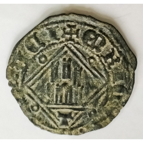 Moneda de Enrique IV de Toledo dinero de vellón