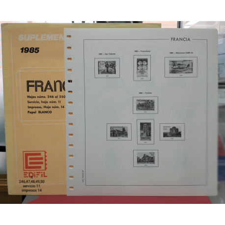Suplemento Edifil sellos Francia 1985