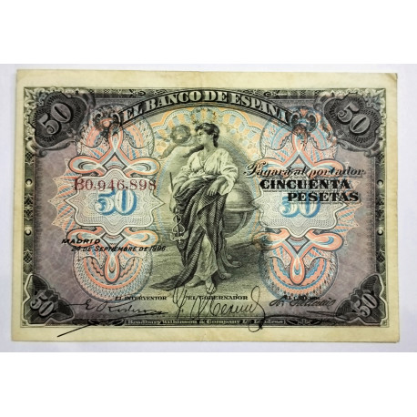 50 pesetas de 24 septiembre de 1906