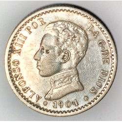 50 céntimos de Alfonso XIII de 1904*4
