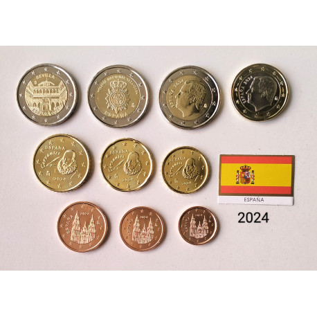 Serie 10 monedas España 2024