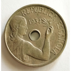 25 CÉNTIMOS 1934 MADRID
