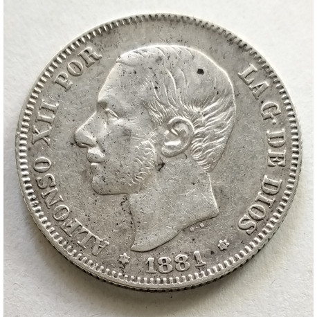 2 pesetas 1881