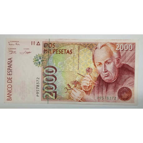 Billete de 2.000 pesetas 1992