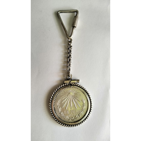 Llavero y moneda plata México