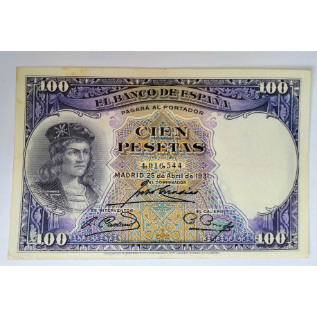 100 PESETAS 25 abril 1931