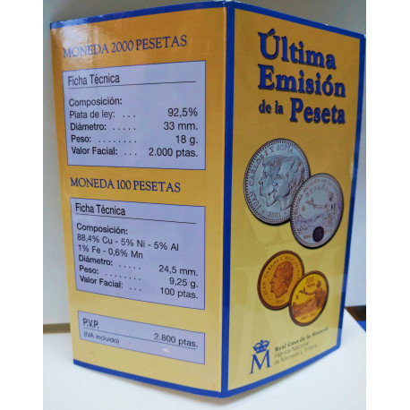 Cartera Últimas pesetas 2001