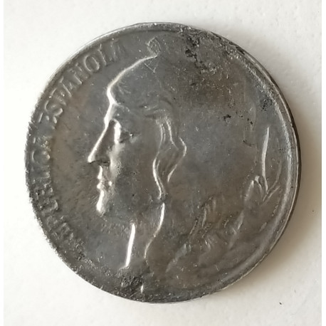 1 Peseta de hierro Republica 1937