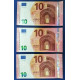 3 billetes de 10 € VA Dragui
